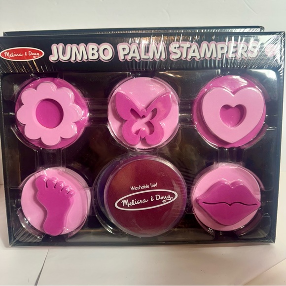 NWT. Two Melissa & Doug Jumbo Palm Stamper kits. collection of jumbo stamps - Picture 2 of 13